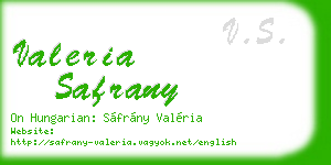 valeria safrany business card