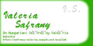 valeria safrany business card